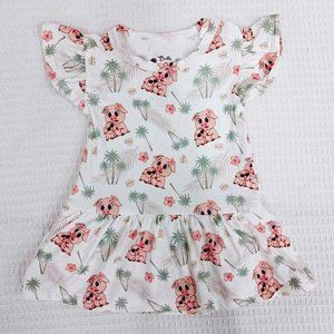 Pig Baby Bamboo Dress Daywear Outfit Piggy Toddler Beach Bodysuit Twirl Dress